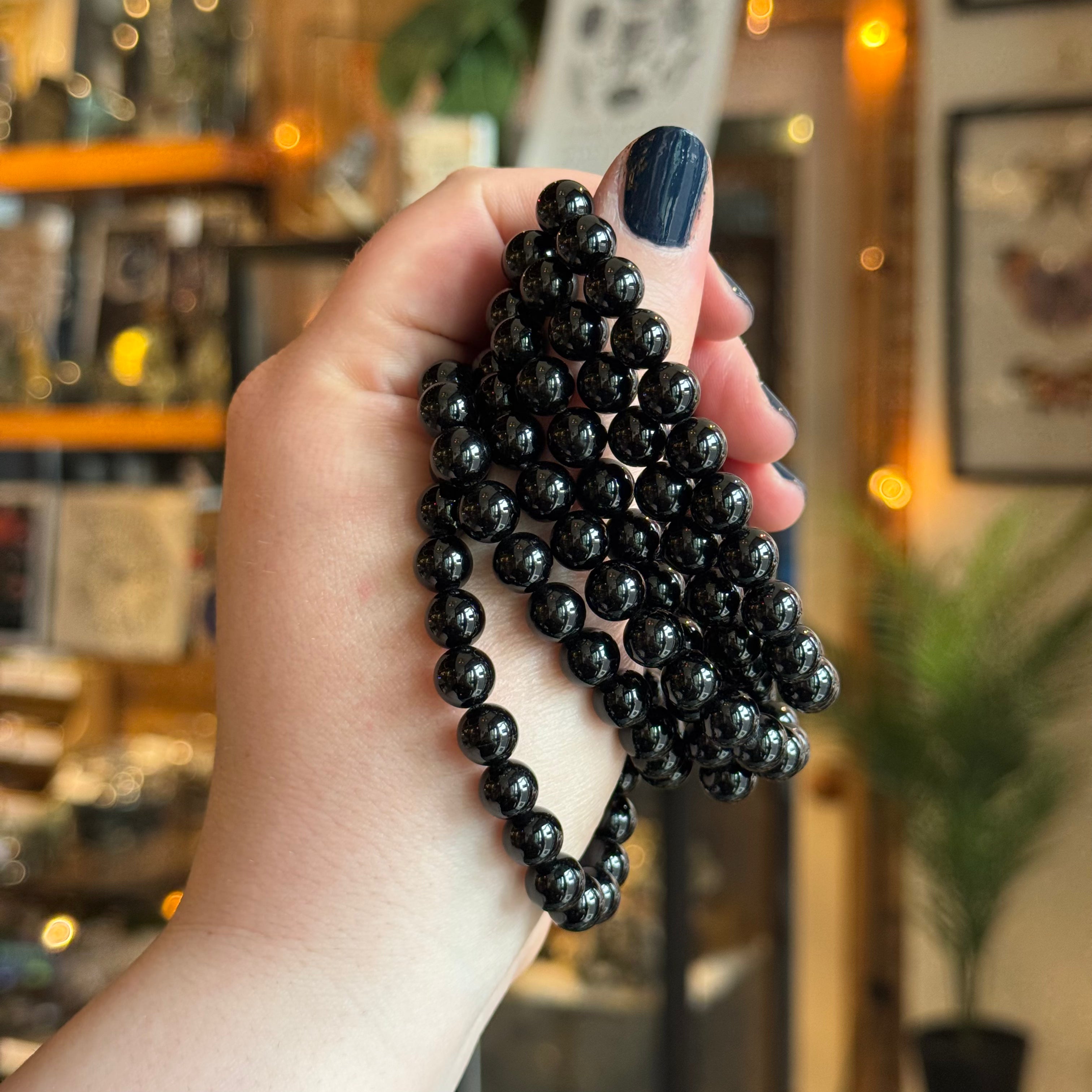 Black Tourmaline Stretch Bracelet – Ravenstone