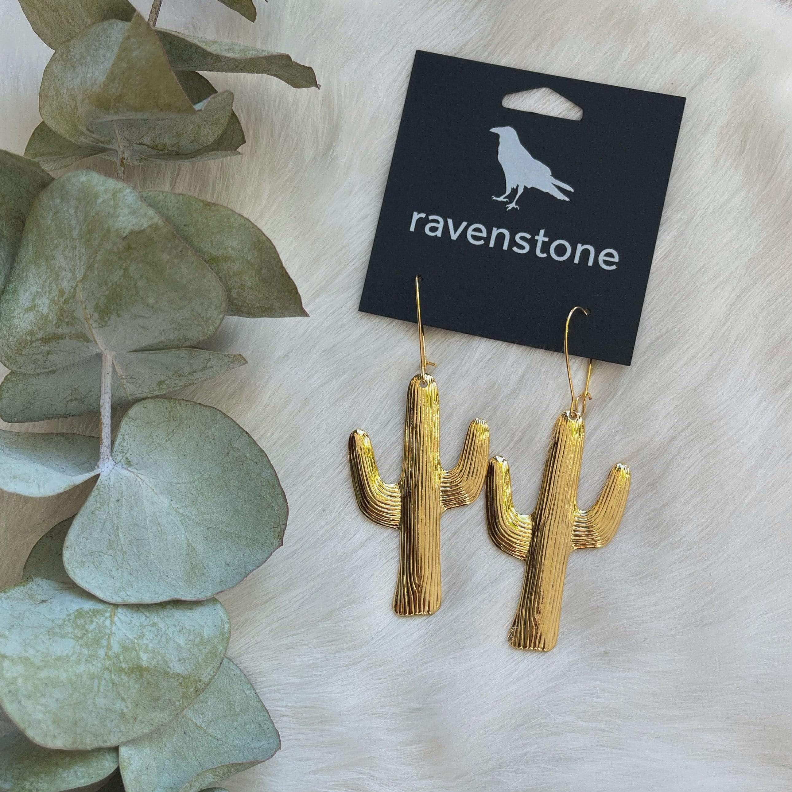 Ravenstone The Golden Cactus Earrings Gold