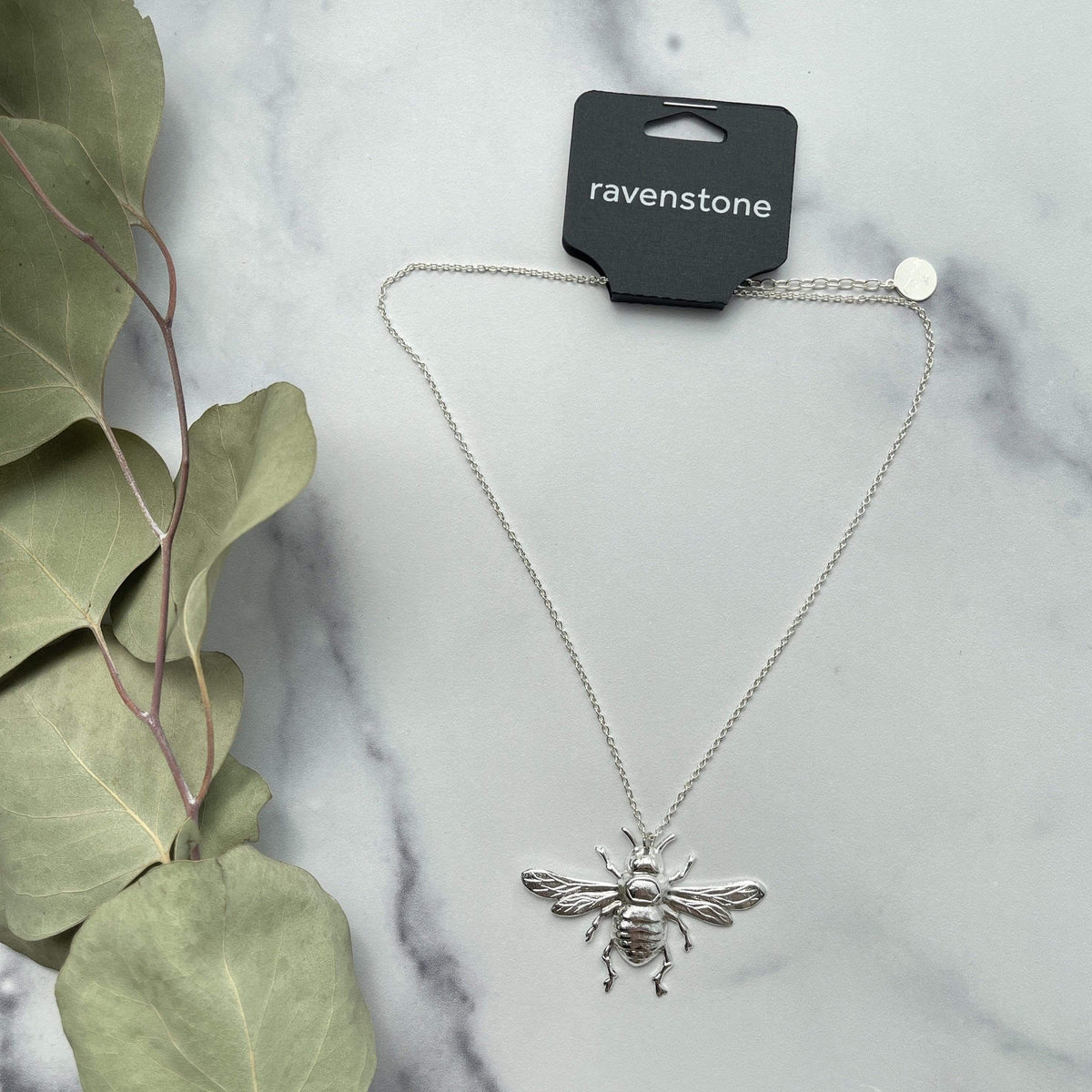 ravenstone The Silver Bee Necklace