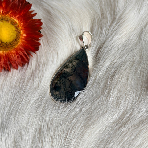 Moss Agate Necklace "Anne"