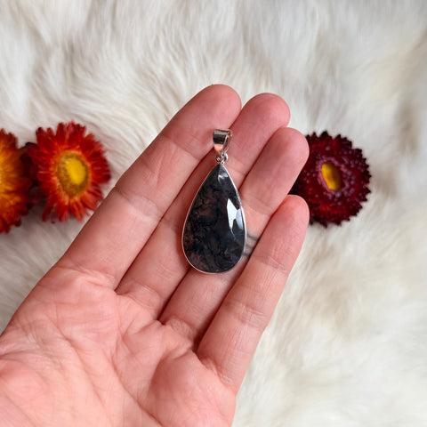 Moss Agate Necklace "Anne"