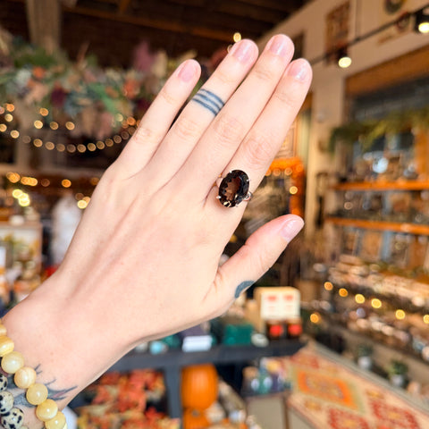 Smoky Quartz Ring "Uma" - Size 7