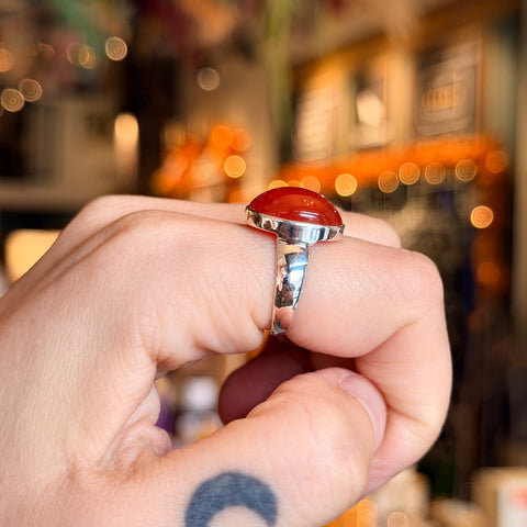 Carnelian Ring "Helena" - Size 6.5