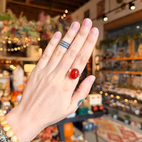 Carnelian Ring "Georgia" - Size 7.5