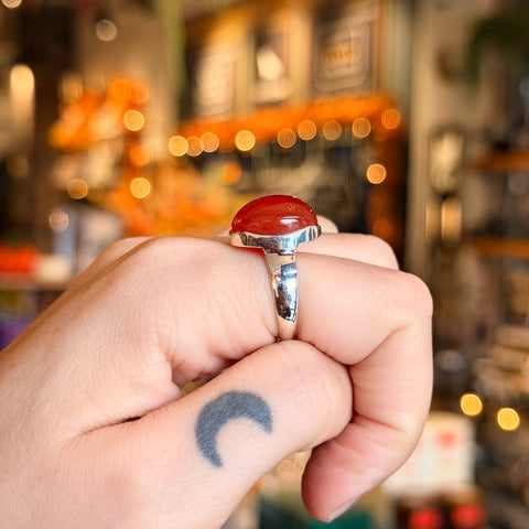 Carnelian Ring "Georgia" - Size 7.5