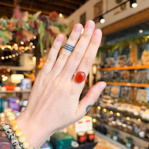 Carnelian Ring "Fabienne" - Size 8.5