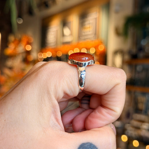 Carnelian Ring "Fabienne" - Size 8.5
