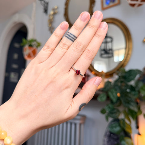 Garnet Ring "Chelsea" - Size 9.5