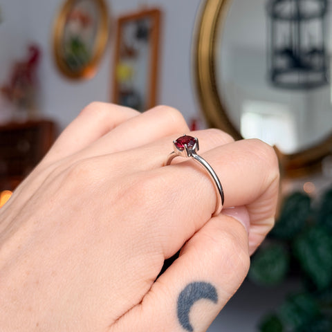 Garnet Ring "Chelsea" - Size 9.5