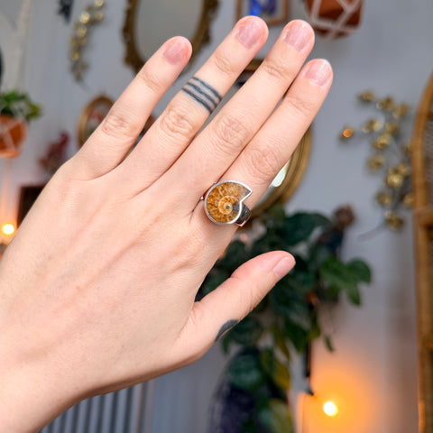 Ammonite Ring "Prudence" - Size 7