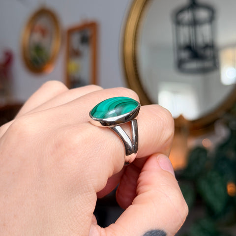 Malachite Ring "Mia" - Size 8
