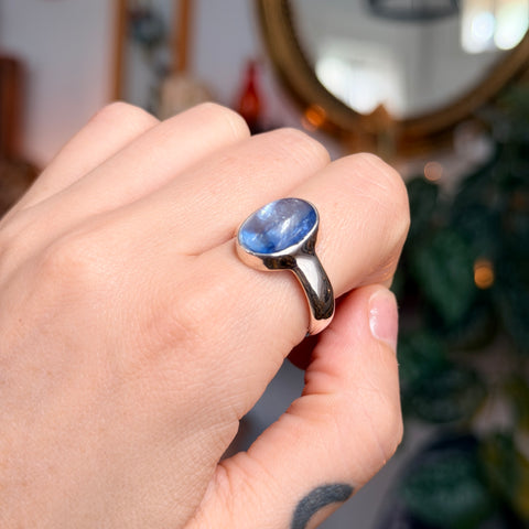 Blue Kyanite Ring "Phoenix" - Size 9