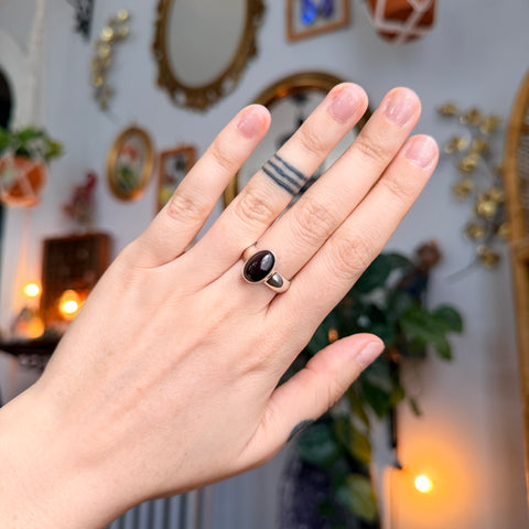 Garnet Ring "Kara" - Size 6.5