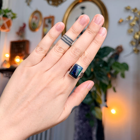 Azurite Ring "Regina" - Size 7