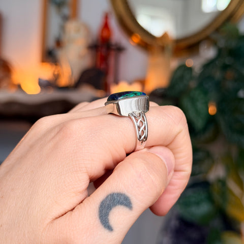 Azurite Ring "Regina" - Size 7