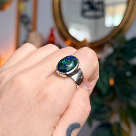 Azurite Ring "Rebecca" - Size 6.5