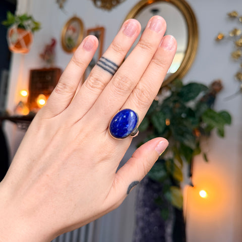 Lapis Lazuli Ring "Reese" - Size 8.5