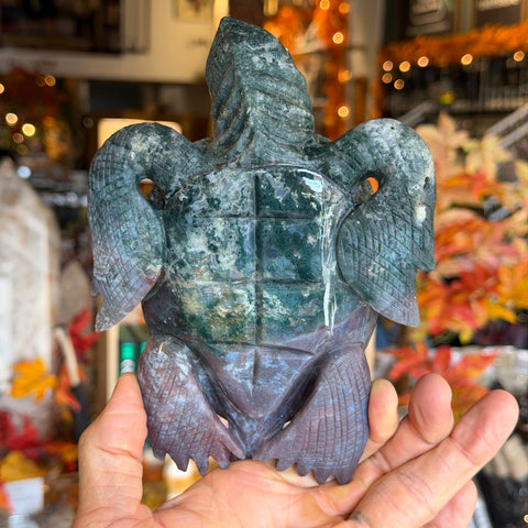 Ocean Jasper | Moss Agate Turtle "Josephine"