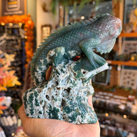 Moss Agate Lizard "Alexis"