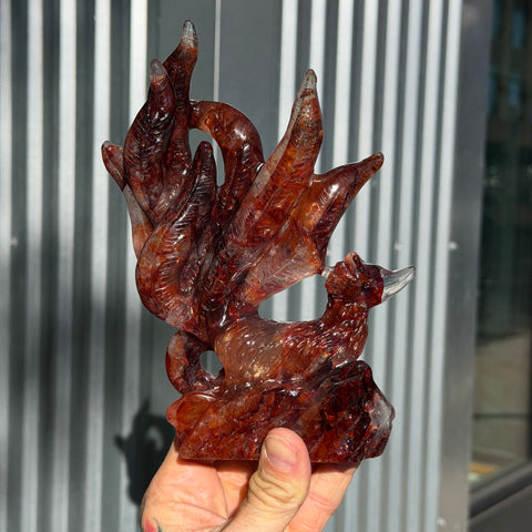 Fire Quartz Kitsune "Ura"