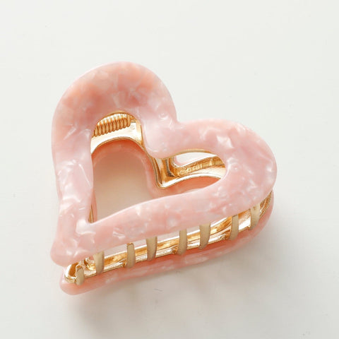 Adorro Heart Claw Clip | Pink
