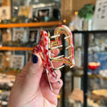 Adorro Heart Claw Clip | Red + White