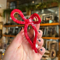Adorro Ribbon Claw Clip | Red