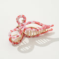 Adorro Ribbon Claw Clip | Red + White