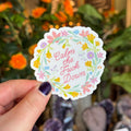 Big Moods Calm the F*ck Down Floral Sticker