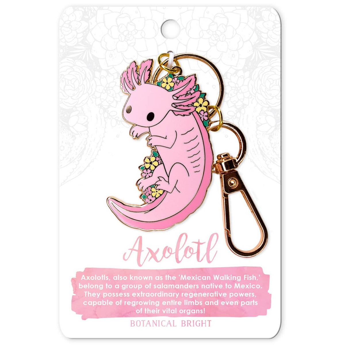 Axolotl Enamel Keychain – Ravenstone