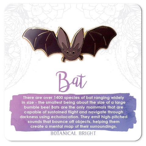 Botanical Bright Bat Enamel Pin