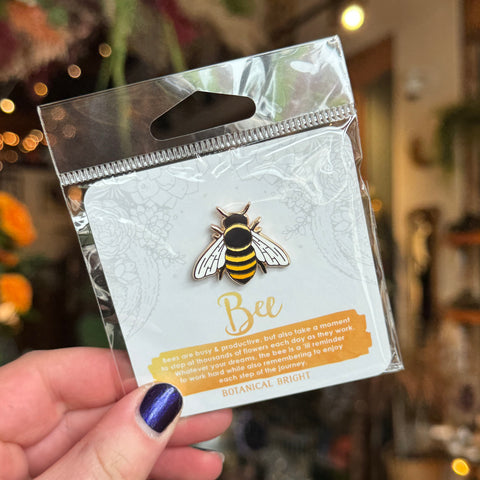 Botanical Bright Bee Enamel Pin