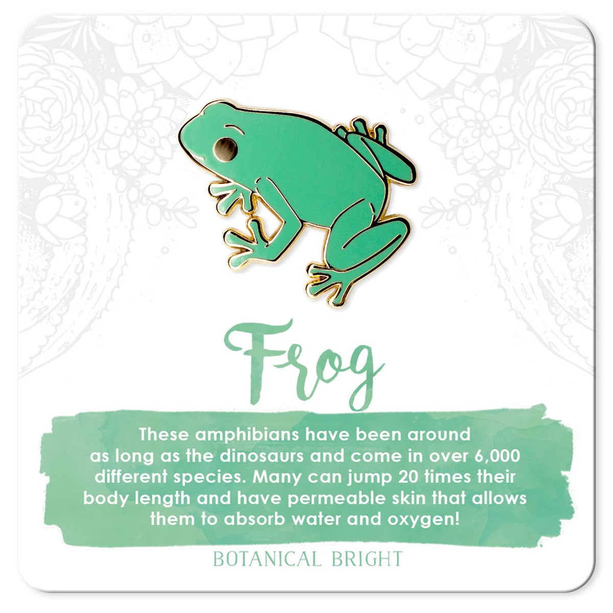 Botanical Bright Garden Frog Enamel Pin