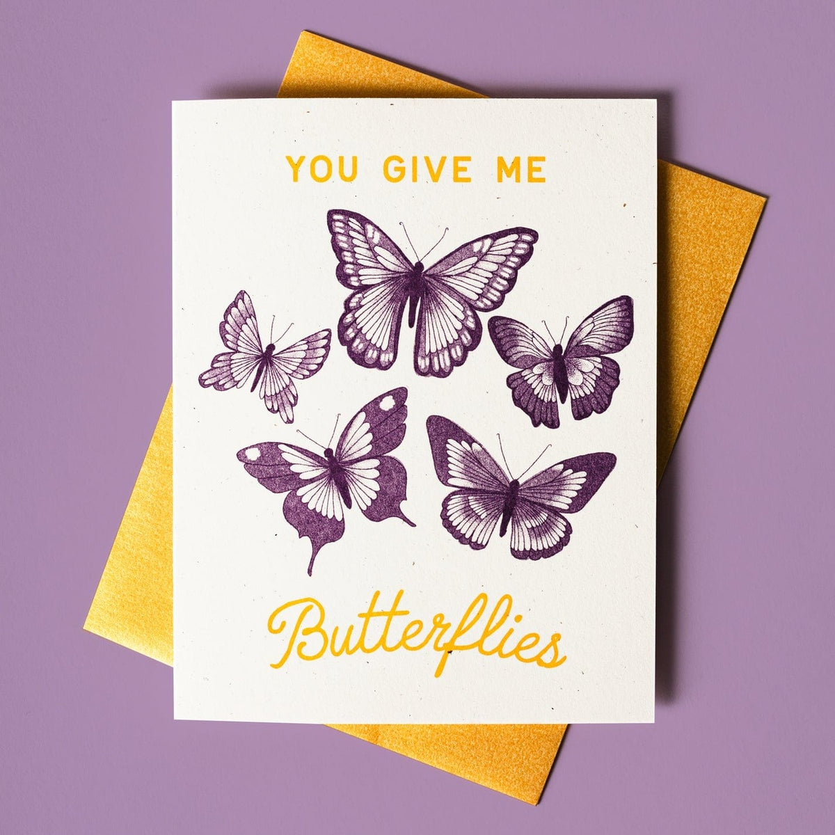 Bromstad Printing Co. You Give Me Butterflies Card