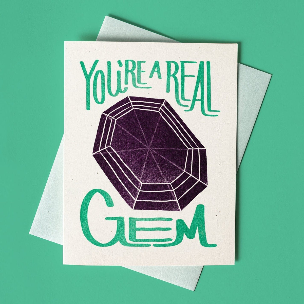 Bromstad Printing Co. You&#39;re a Real Gem Card