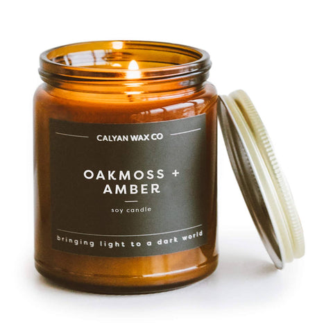 Calyan Wax Co. Oakmoss + Amber Soy Candle