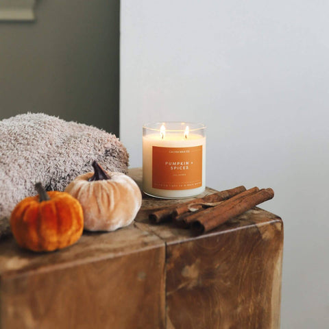 Calyan Wax Co. Pumpkin + Spices Double Wick Soy Candle