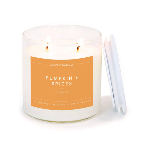 Calyan Wax Co. Pumpkin + Spices Double Wick Soy Candle