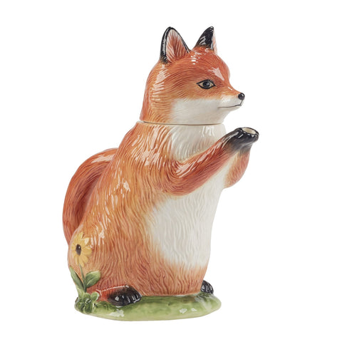 Certified International Woodland Critters Fall 3-D Fox Teapot