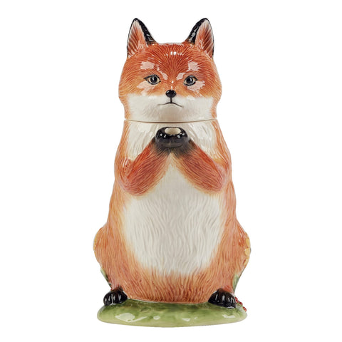Certified International Woodland Critters Fall 3-D Fox Teapot