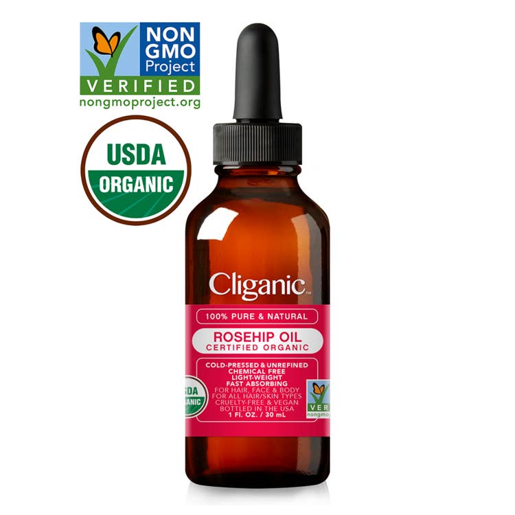 Cliganic Organic Rosehip Oil | Carrier Oil 1oz