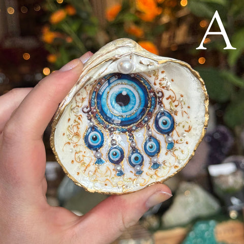 Eleanora Soroca A Footed Decoupage Shell Dish | Evil Eye