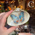 Eleanora Soroca C Footed Decoupage Shell Dish | Butterfly