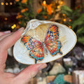 Eleanora Soroca Footed Decoupage Shell Dish | Butterfly