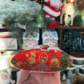 Eleanora Soroca Holiday Decoupage Shell Jewelry Dish