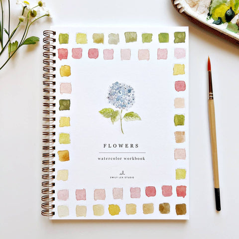 emily lex studio Flowers Watercolor Workbook
