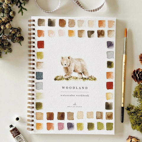 emily lex studio Woodland Watercolor Workbook
