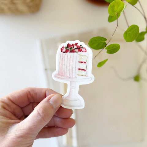 emily lex studio Pink Cake Sticker