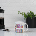 Fly Paper Products Colorful Bookshelf Mug