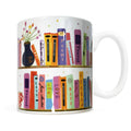 Fly Paper Products Colorful Bookshelf Mug